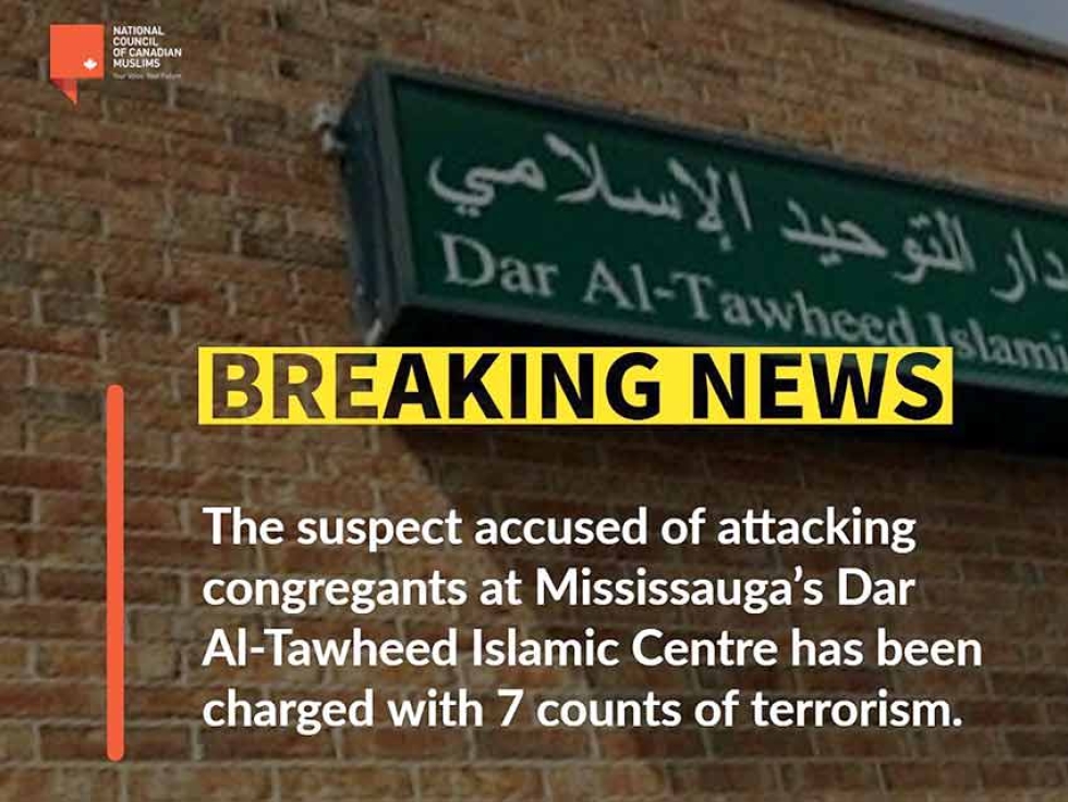 Dar Al Tawheed and NCCM Welcome Charges of Terrorism Against March 19th Attacker